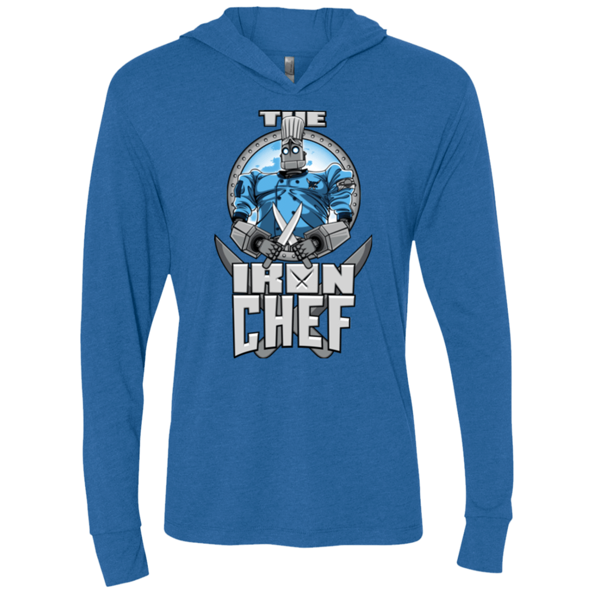 T-Shirts Vintage Royal / X-Small Iron Giant Chef Triblend Long Sleeve Hoodie Tee
