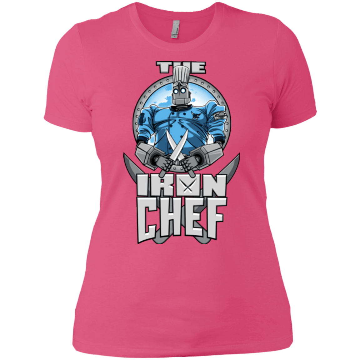 T-Shirts Hot Pink / X-Small Iron Giant Chef Women's Premium T-Shirt