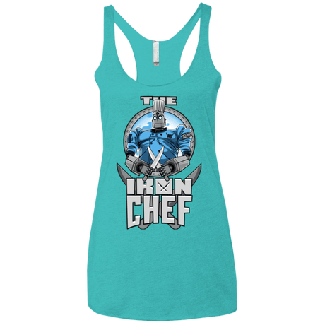 T-Shirts Tahiti Blue / X-Small Iron Giant Chef Women's Triblend Racerback Tank