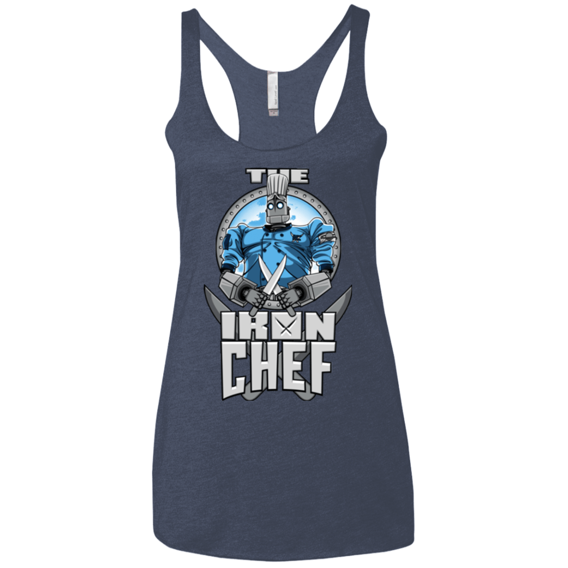 T-Shirts Vintage Navy / X-Small Iron Giant Chef Women's Triblend Racerback Tank