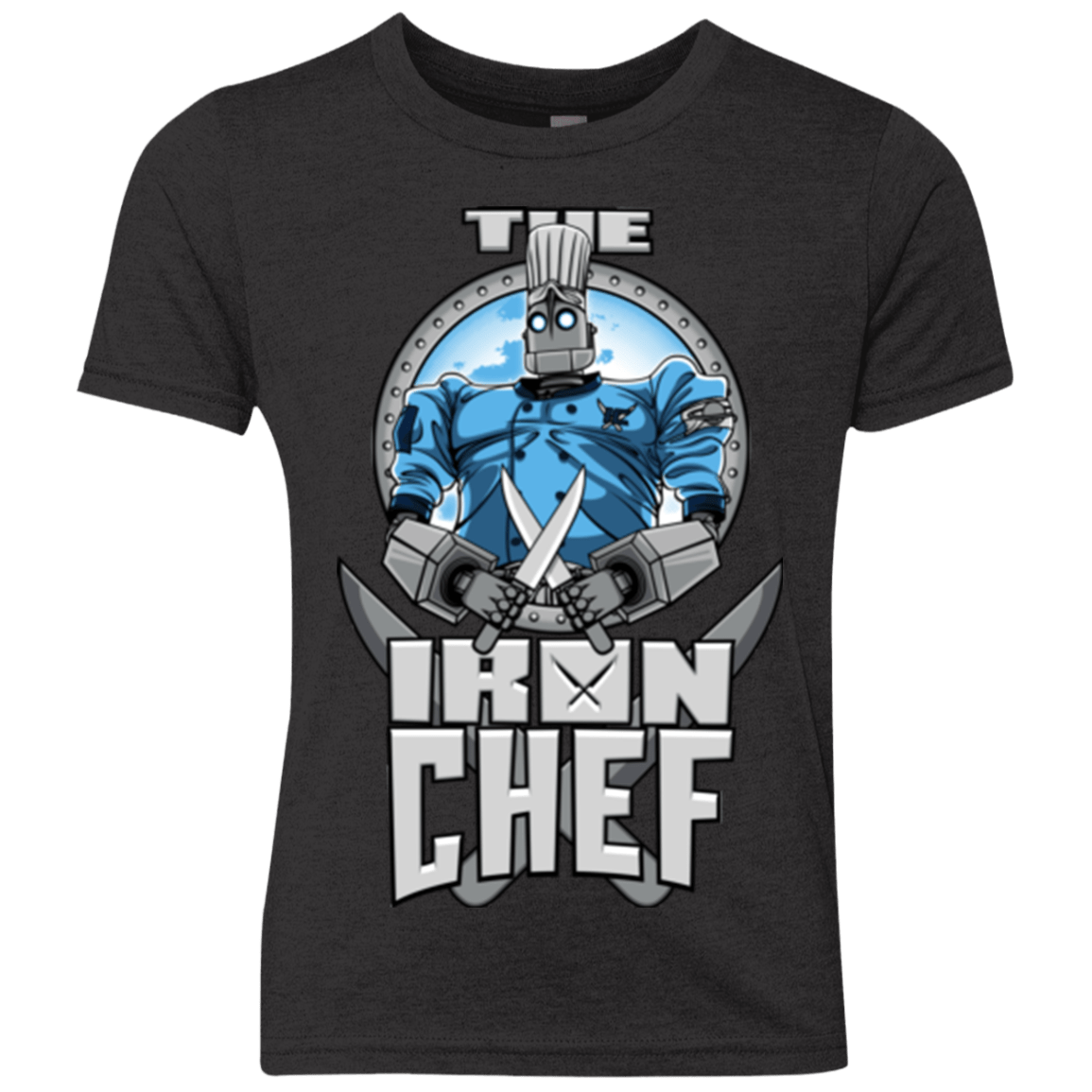 T-Shirts Vintage Black / YXS Iron Giant Chef Youth Triblend T-Shirt