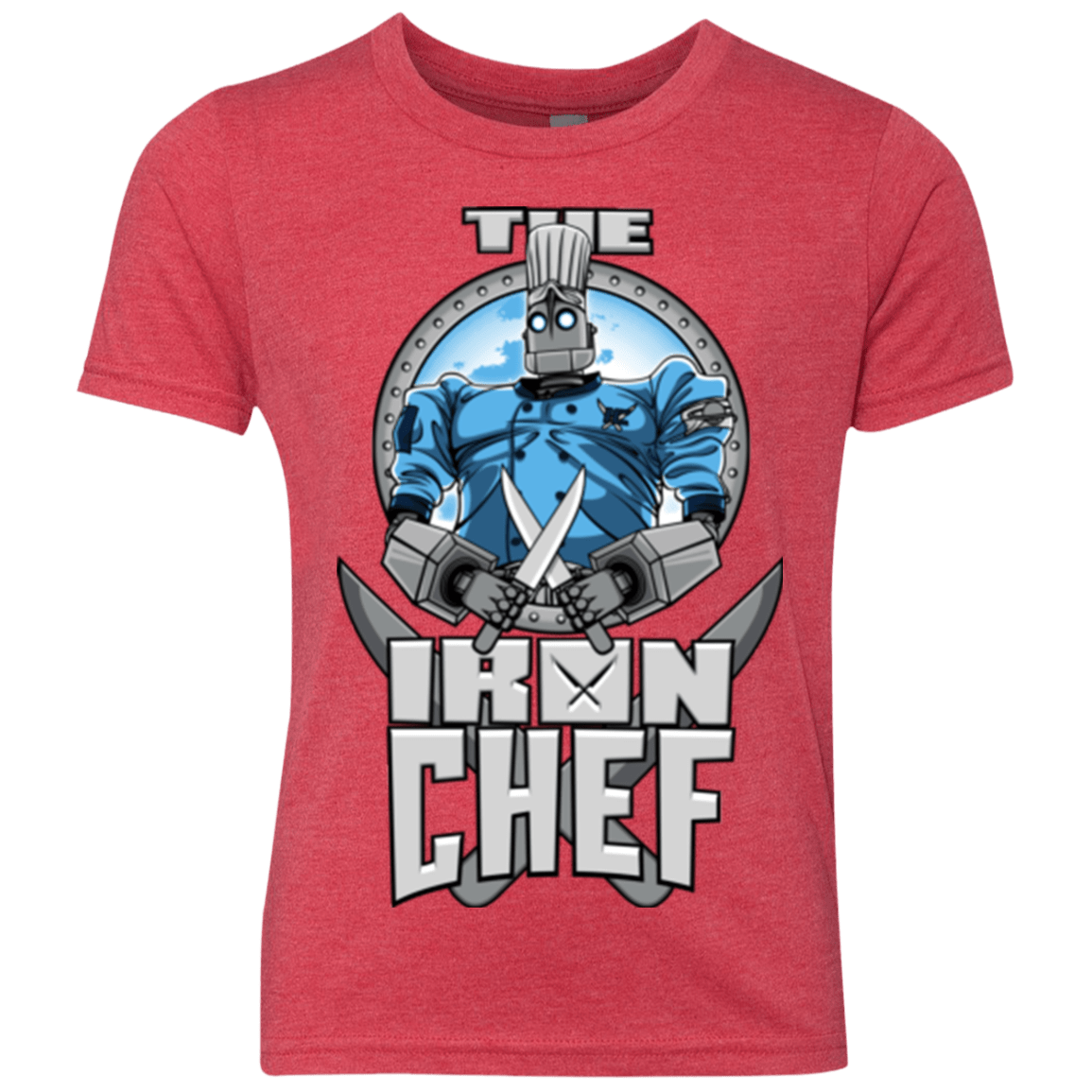 T-Shirts Vintage Red / YXS Iron Giant Chef Youth Triblend T-Shirt