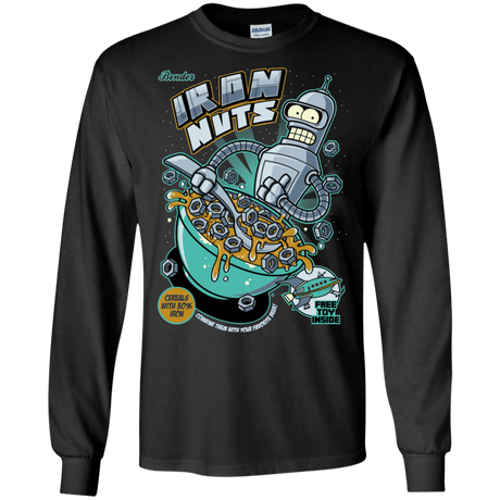 T-Shirts Black / S Iron Nuts Men's Long Sleeve T-Shirt