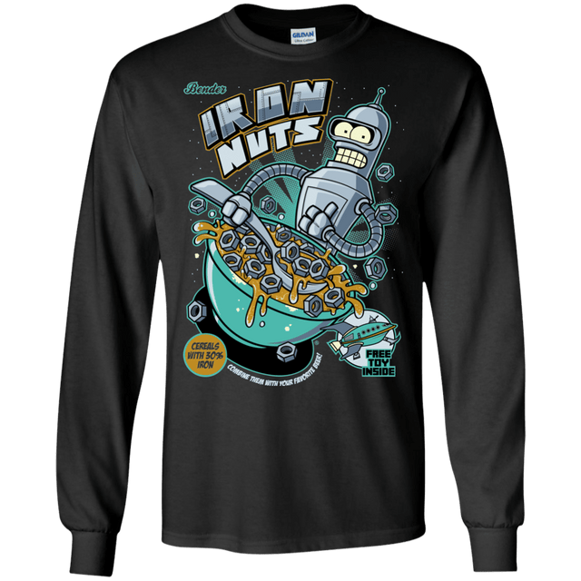 T-Shirts Black / S Iron Nuts Men's Long Sleeve T-Shirt