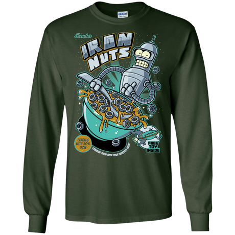 T-Shirts Forest Green / S Iron Nuts Men's Long Sleeve T-Shirt