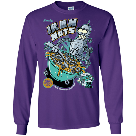 T-Shirts Purple / S Iron Nuts Men's Long Sleeve T-Shirt