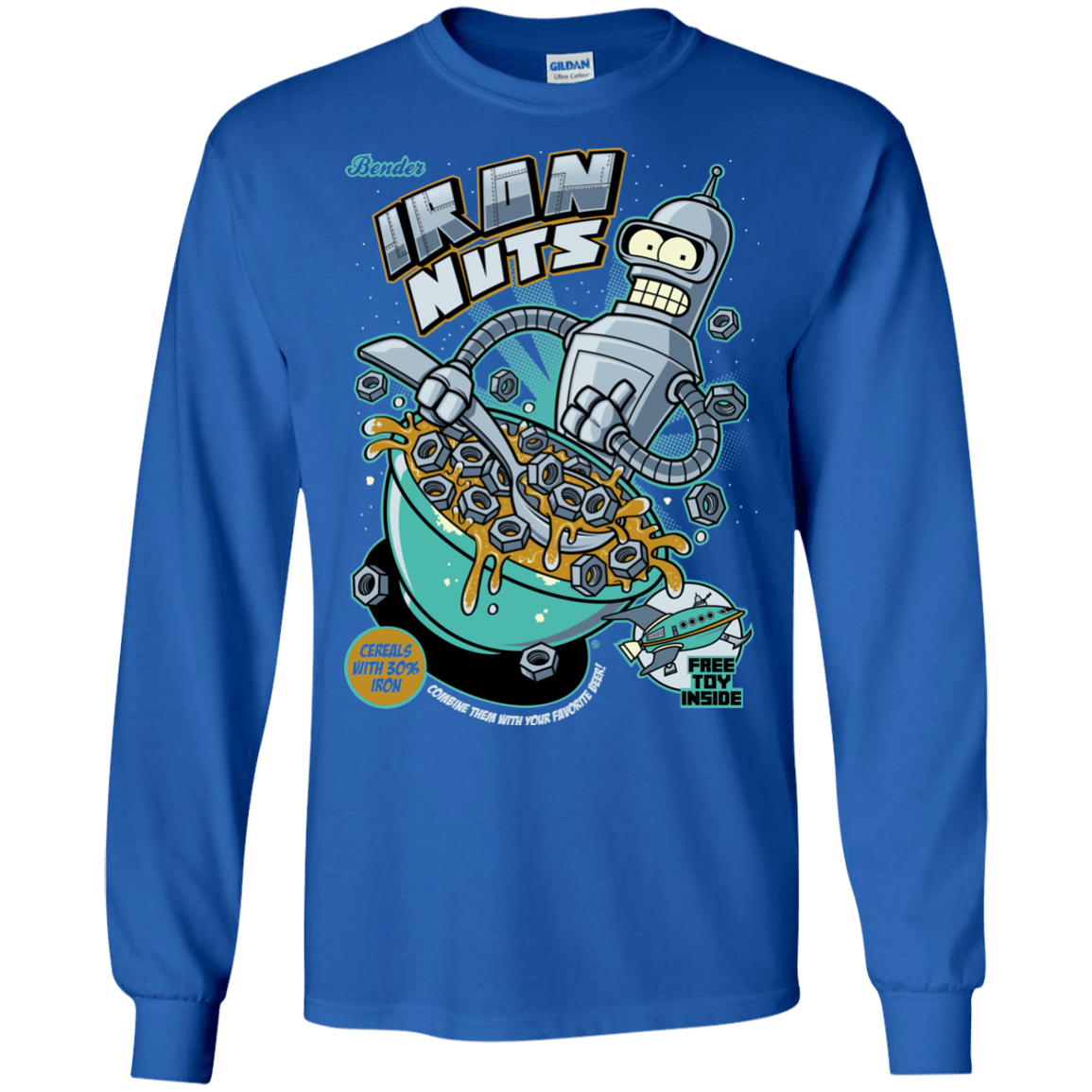 T-Shirts Royal / S Iron Nuts Men's Long Sleeve T-Shirt