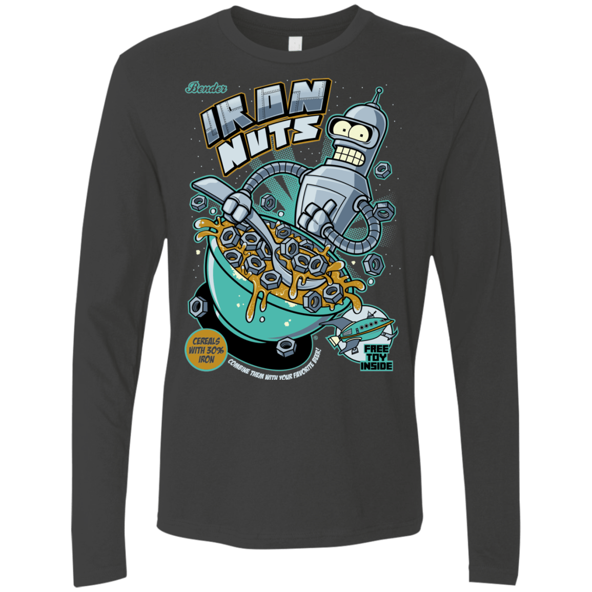 T-Shirts Heavy Metal / S Iron Nuts Men's Premium Long Sleeve