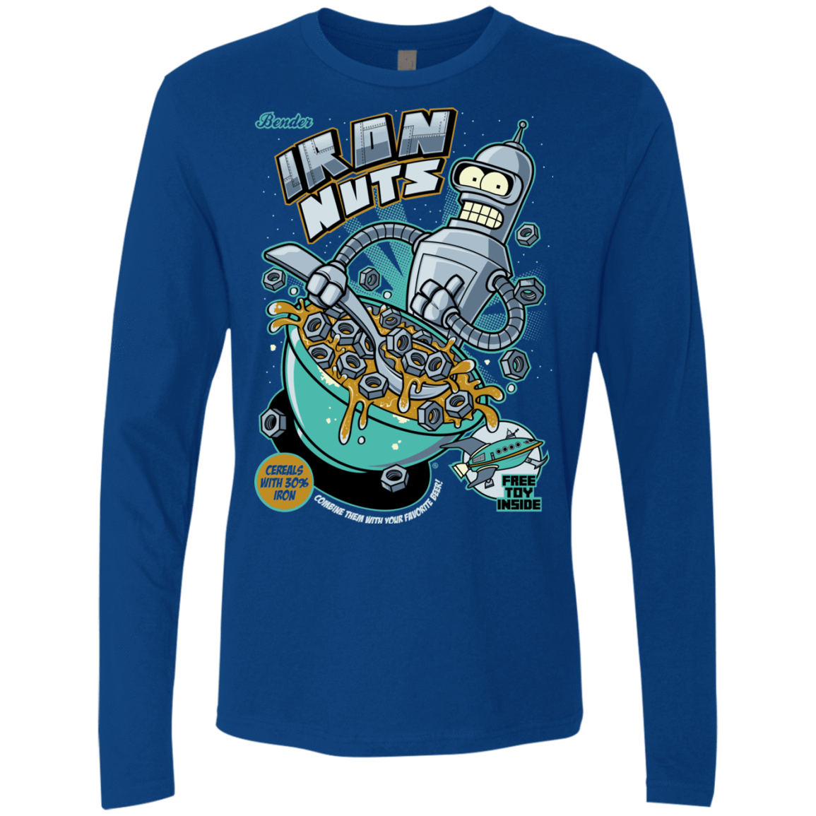 T-Shirts Royal / S Iron Nuts Men's Premium Long Sleeve
