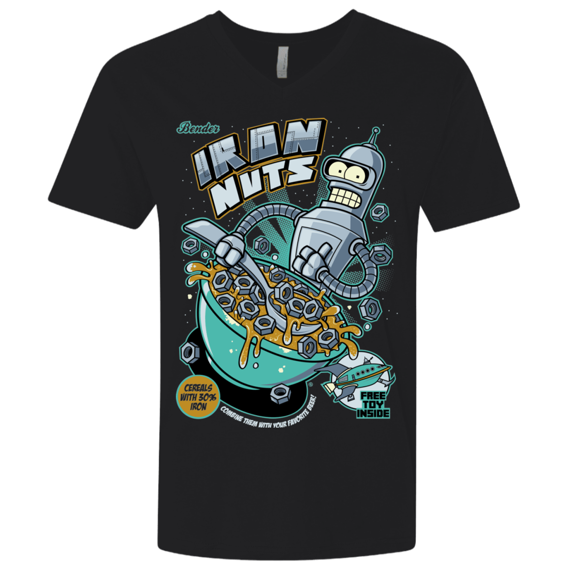 T-Shirts Black / X-Small Iron Nuts Men's Premium V-Neck