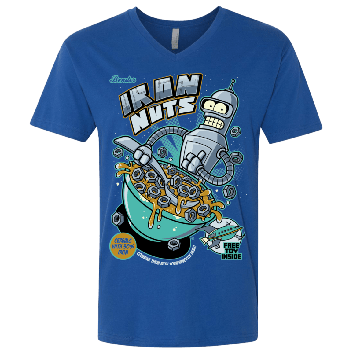 T-Shirts Royal / X-Small Iron Nuts Men's Premium V-Neck