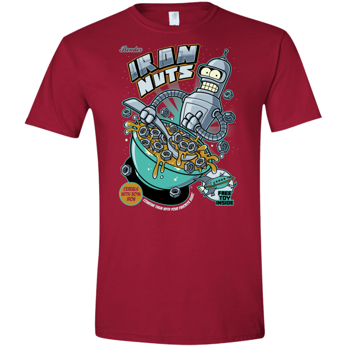 T-Shirts Cardinal Red / S Iron Nuts Men's Semi-Fitted Softstyle