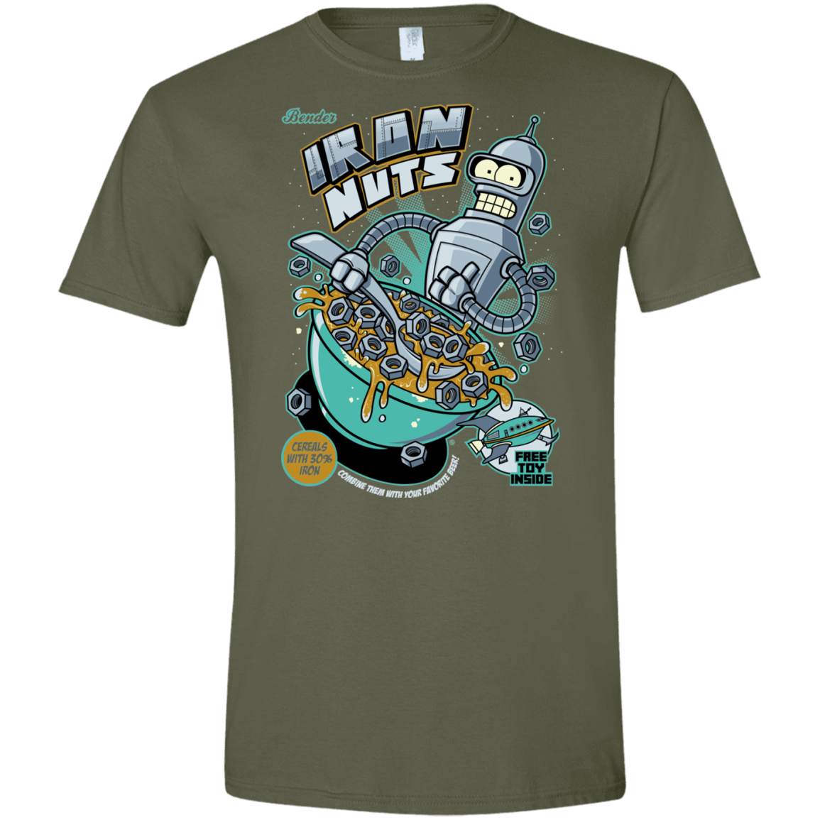 T-Shirts Military Green / S Iron Nuts Men's Semi-Fitted Softstyle