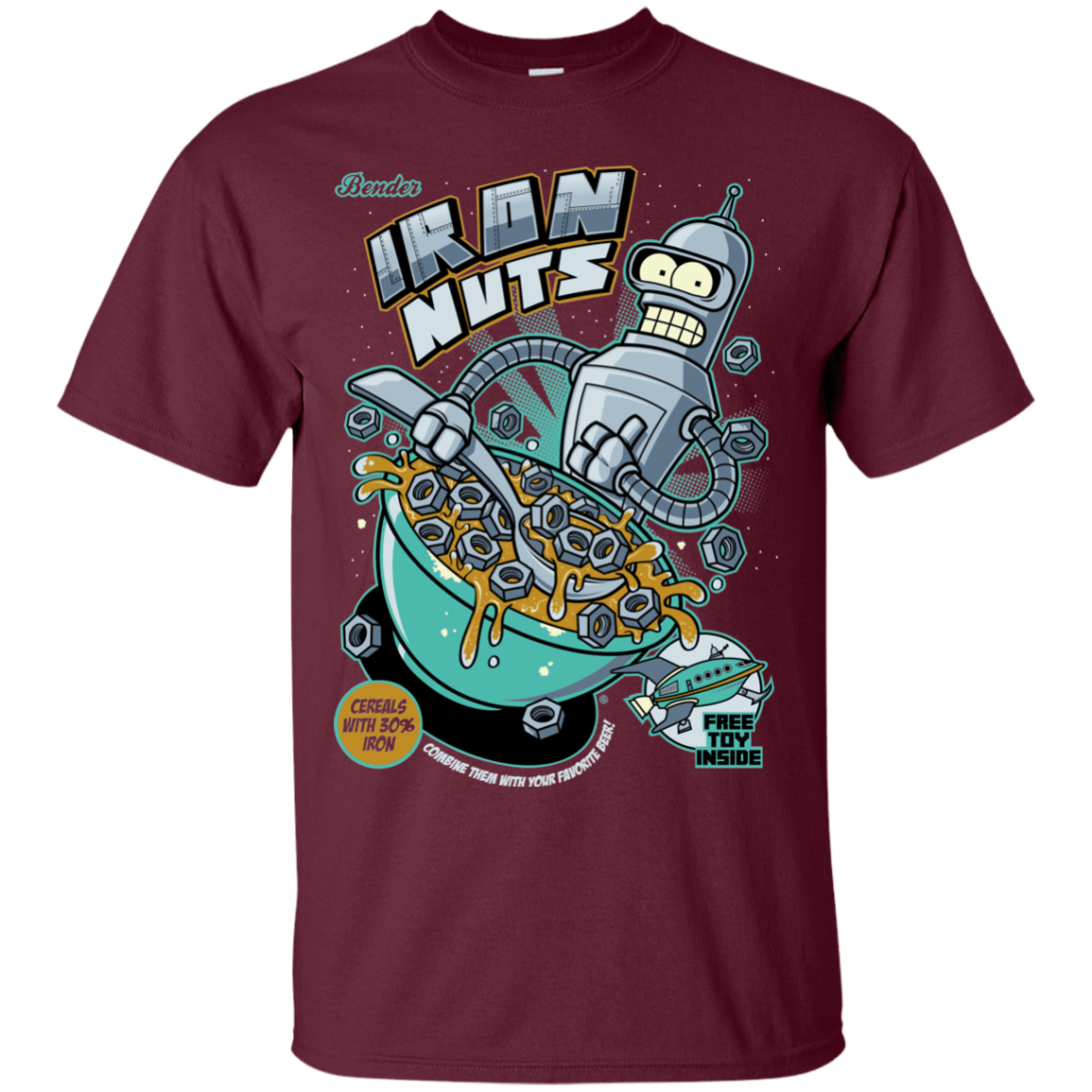 T-Shirts Maroon / S Iron Nuts T-Shirt