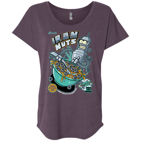 T-Shirts Vintage Purple / X-Small Iron Nuts Triblend Dolman Sleeve