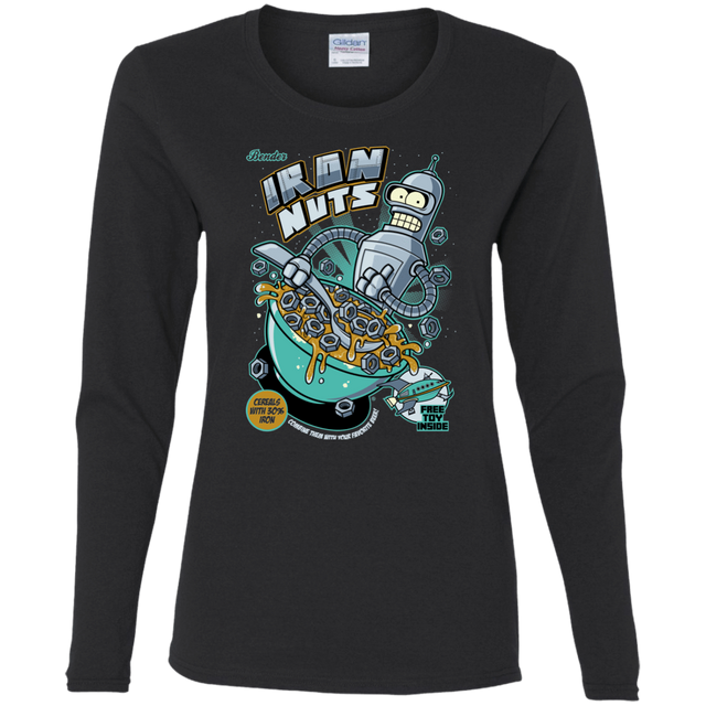 T-Shirts Black / S Iron Nuts Women's Long Sleeve T-Shirt