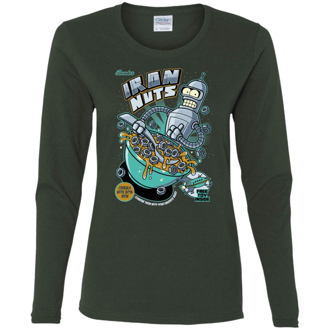 T-Shirts Forest / S Iron Nuts Women's Long Sleeve T-Shirt