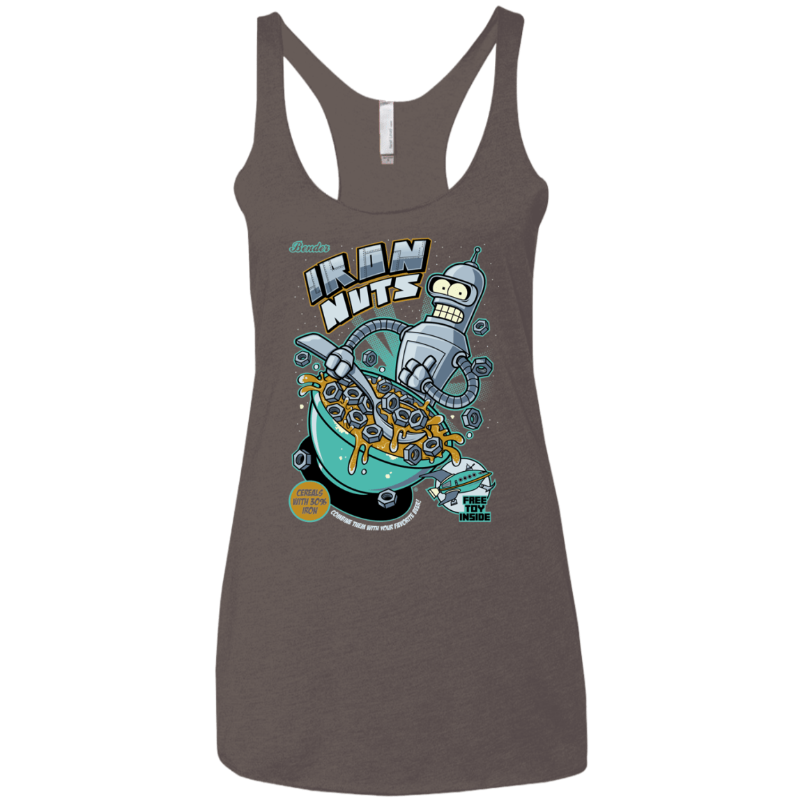 T-Shirts Macchiato / X-Small Iron Nuts Women's Triblend Racerback Tank