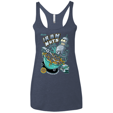 T-Shirts Vintage Navy / X-Small Iron Nuts Women's Triblend Racerback Tank
