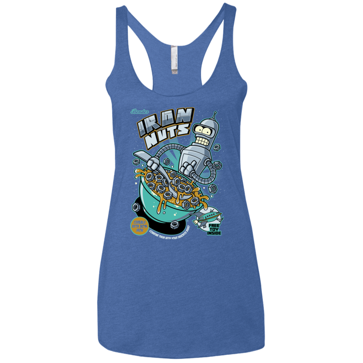 T-Shirts Vintage Royal / X-Small Iron Nuts Women's Triblend Racerback Tank