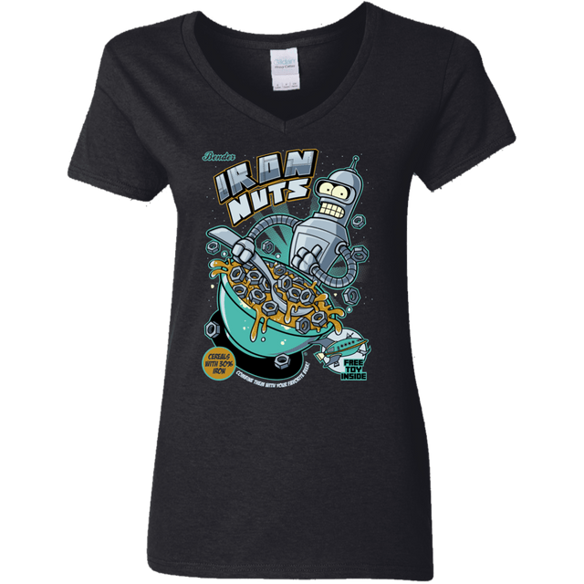 T-Shirts Black / S Iron Nuts Women's V-Neck T-Shirt