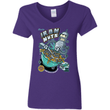 T-Shirts Purple / S Iron Nuts Women's V-Neck T-Shirt