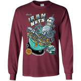 T-Shirts Maroon / YS Iron Nuts Youth Long Sleeve T-Shirt