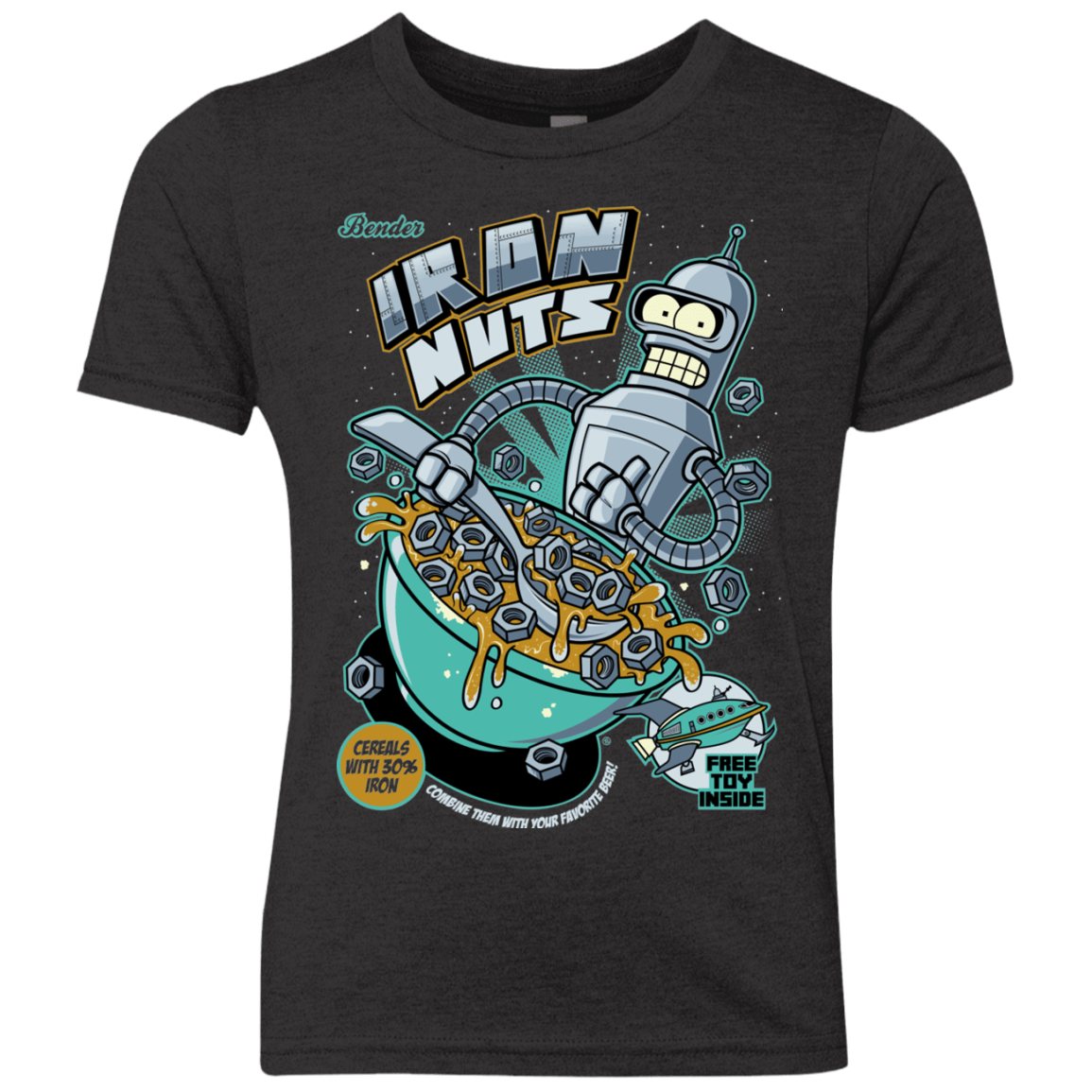 T-Shirts Vintage Black / YXS Iron Nuts Youth Triblend T-Shirt