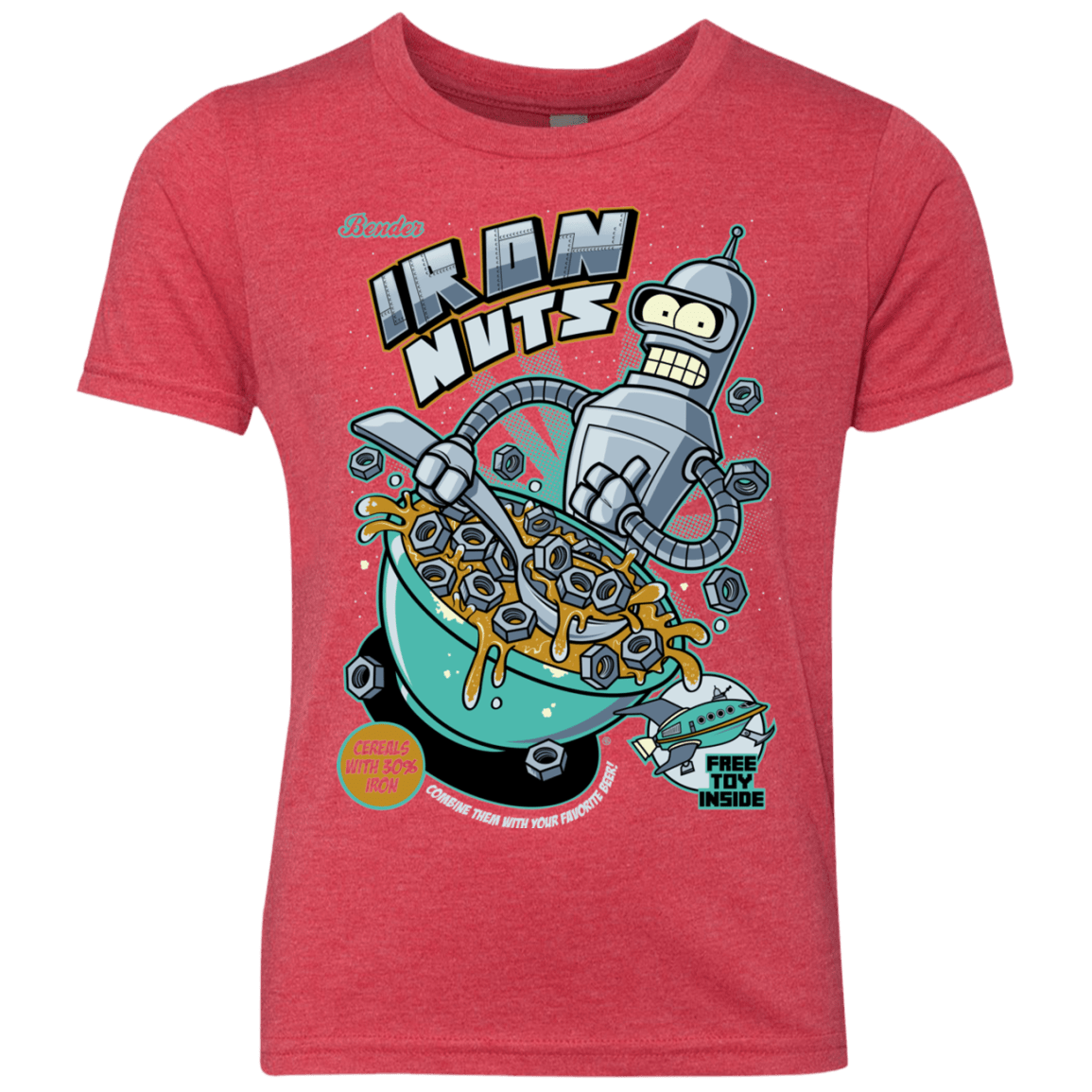 T-Shirts Vintage Red / YXS Iron Nuts Youth Triblend T-Shirt