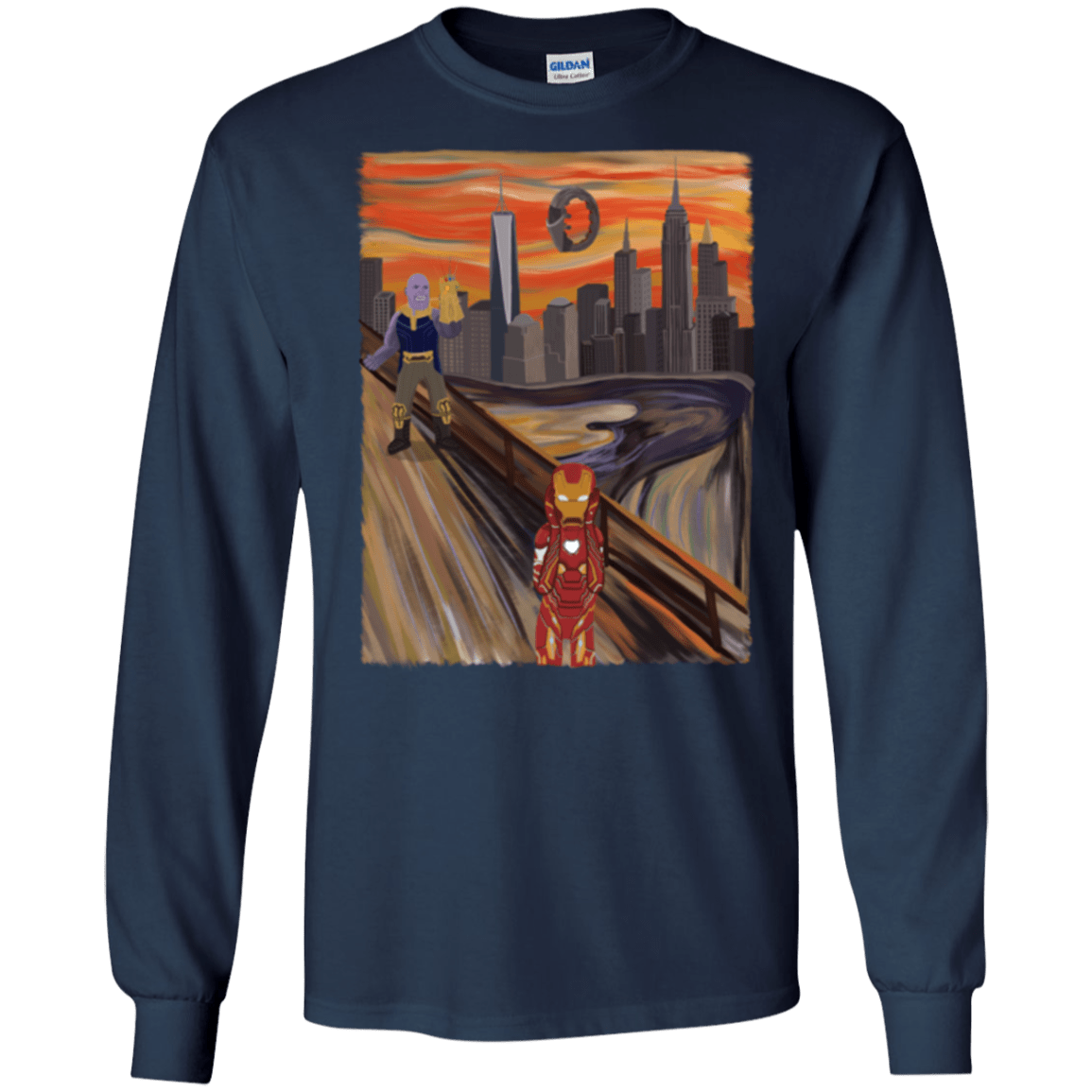 T-Shirts Navy / S Iron Scream Men's Long Sleeve T-Shirt