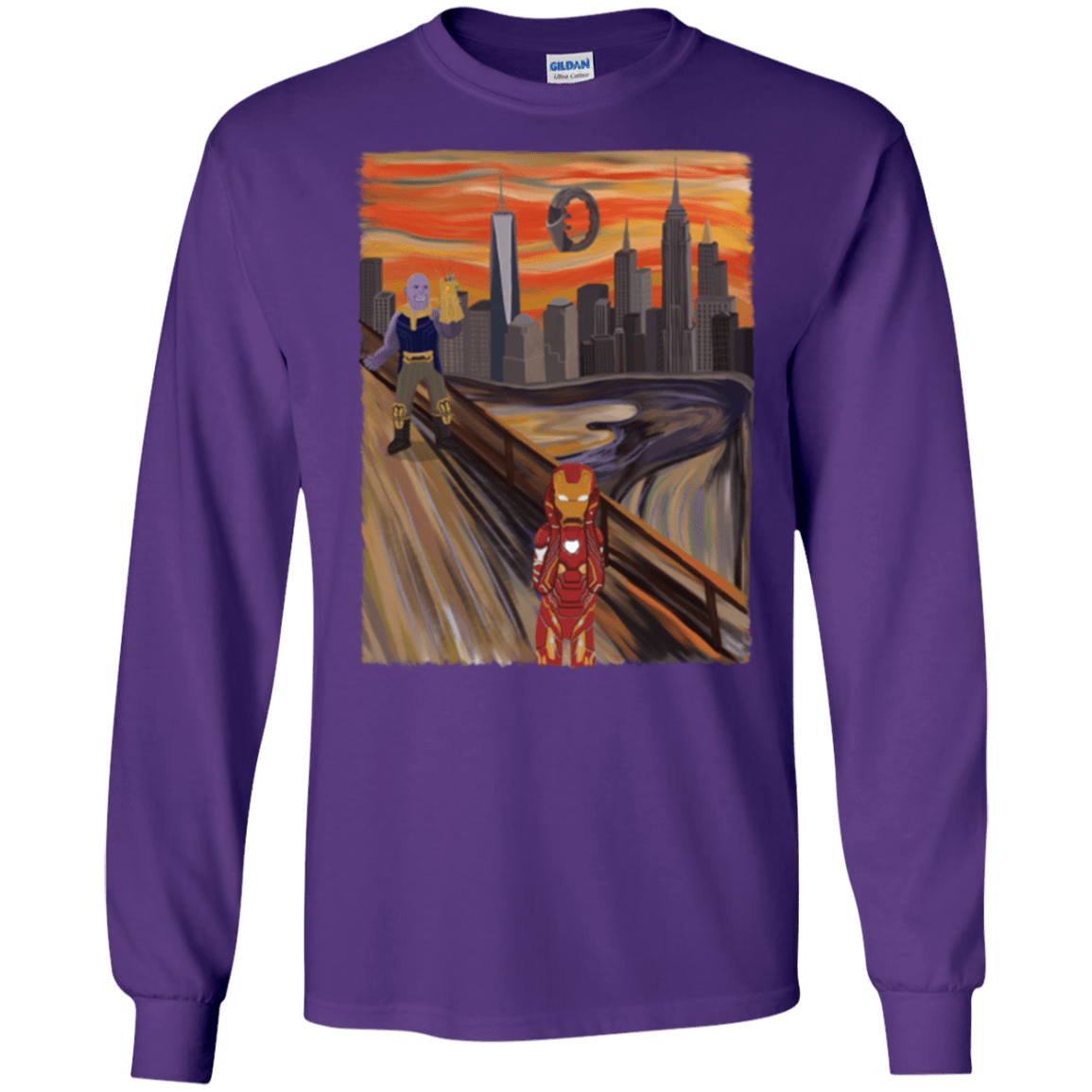 T-Shirts Purple / S Iron Scream Men's Long Sleeve T-Shirt