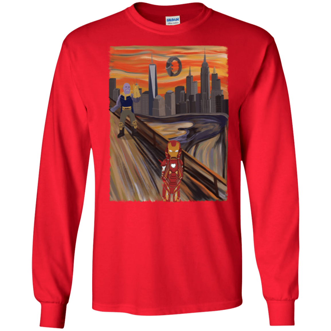 T-Shirts Red / S Iron Scream Men's Long Sleeve T-Shirt