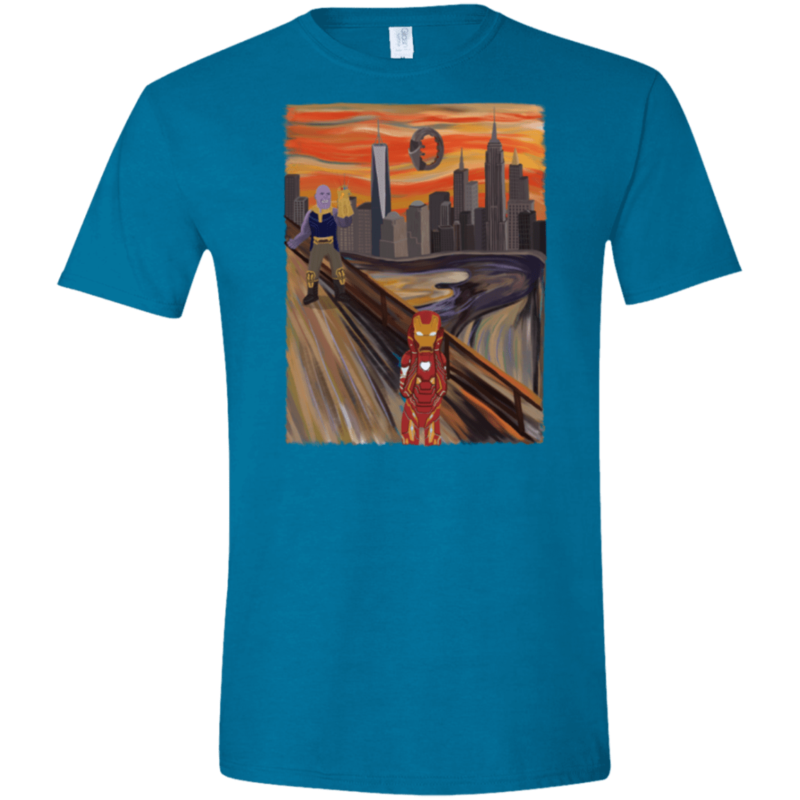 T-Shirts Antique Sapphire / S Iron Scream Men's Semi-Fitted Softstyle