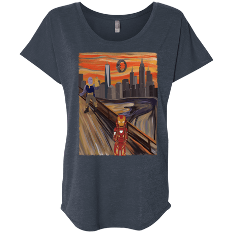 T-Shirts Vintage Navy / X-Small Iron Scream Triblend Dolman Sleeve