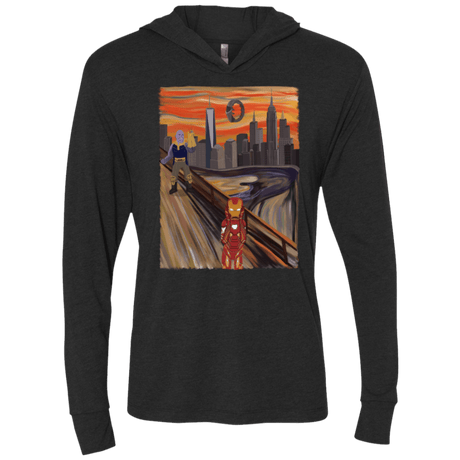 T-Shirts Vintage Black / X-Small Iron Scream Triblend Long Sleeve Hoodie Tee