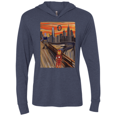 T-Shirts Vintage Navy / X-Small Iron Scream Triblend Long Sleeve Hoodie Tee