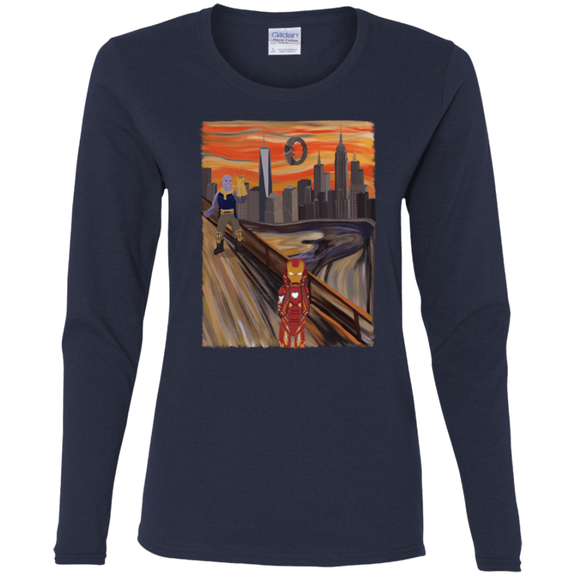 T-Shirts Navy / S Iron Scream Women's Long Sleeve T-Shirt