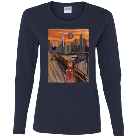 T-Shirts Navy / S Iron Scream Women's Long Sleeve T-Shirt