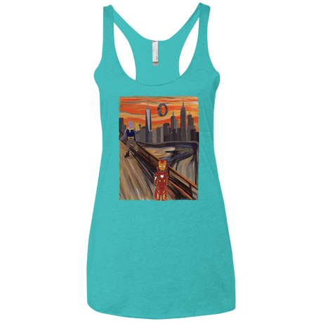 T-Shirts Tahiti Blue / X-Small Iron Scream Women's Triblend Racerback Tank