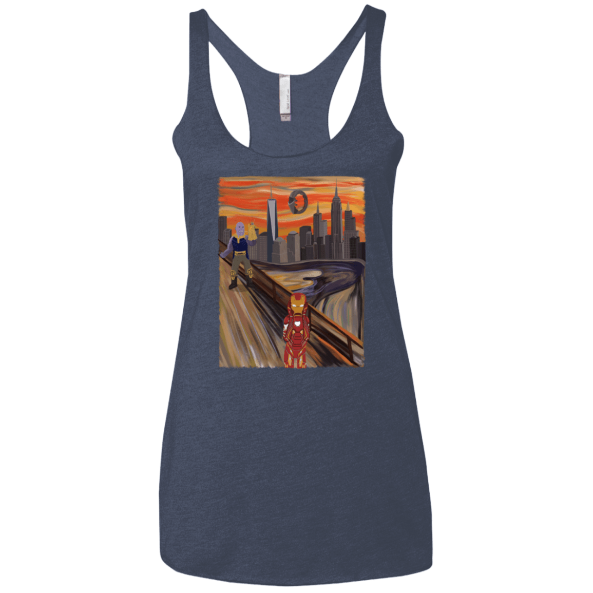 T-Shirts Vintage Navy / X-Small Iron Scream Women's Triblend Racerback Tank