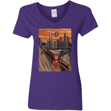 T-Shirts Purple / S Iron Scream Women's V-Neck T-Shirt