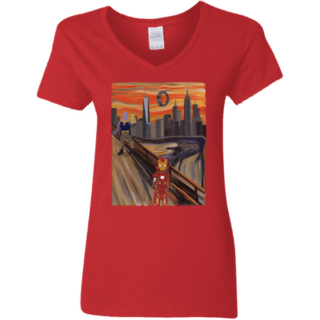 T-Shirts Red / S Iron Scream Women's V-Neck T-Shirt