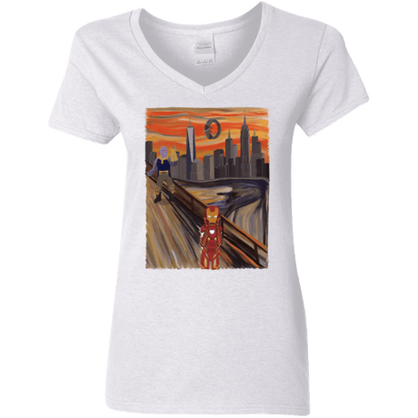 T-Shirts White / S Iron Scream Women's V-Neck T-Shirt