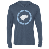 T-Shirts Indigo / X-Small Iron Stark Triblend Long Sleeve Hoodie Tee