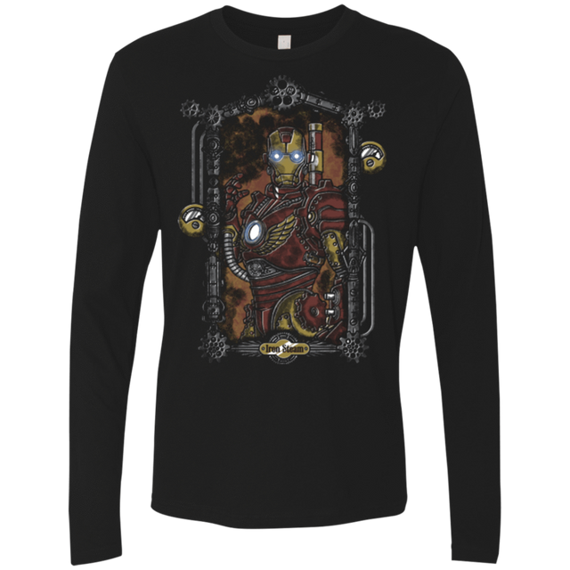 T-Shirts Black / Small Iron Steam Men's Premium Long Sleeve