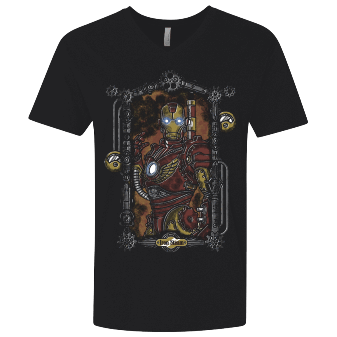 T-Shirts Black / X-Small Iron Steam Men's Premium V-Neck