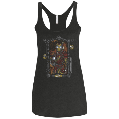T-Shirts Vintage Black / X-Small Iron Steam Women's Triblend Racerback Tank