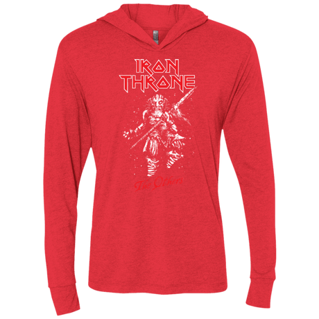 T-Shirts Vintage Red / X-Small Iron Throne Triblend Long Sleeve Hoodie Tee