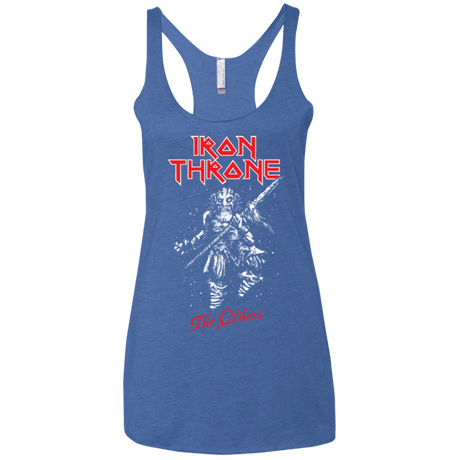 T-Shirts Vintage Royal / X-Small Iron Throne Women's Triblend Racerback Tank