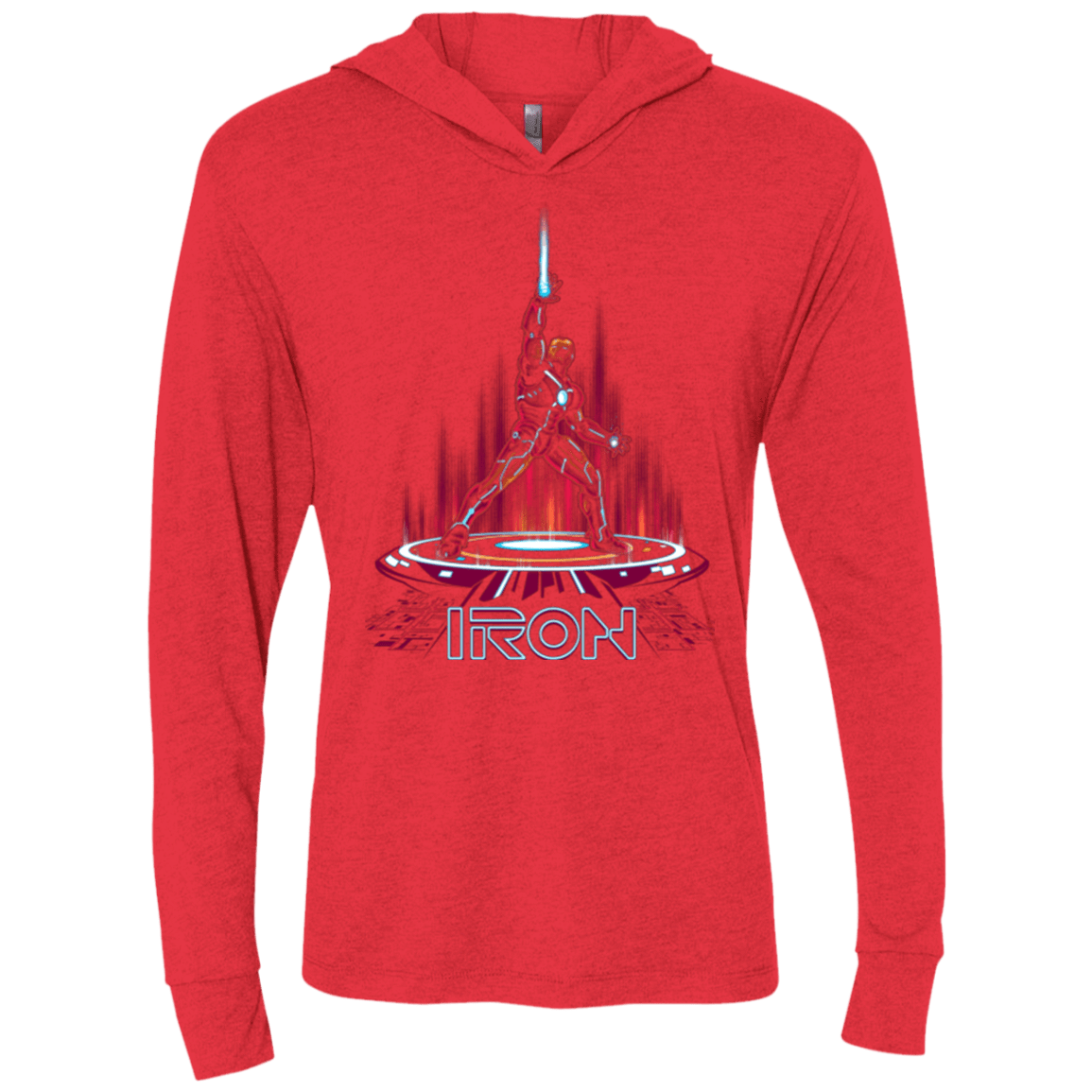 T-Shirts Vintage Red / X-Small IRON TRON Triblend Long Sleeve Hoodie Tee